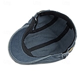 tanie Czapki męskie-Męskie Kapelusz Ascot Kapelusz gazeciarza Czarny Wino 100% bawełna Moda Codzienny Ulica Codzienny Równina Regulowany Filtr przeciwsłoneczny Oddychający