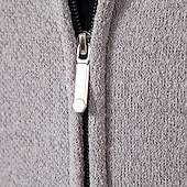 economico Maglioni Cardigan da uomo-Per uomo Felpa Maglione elegante Cardigan Maglione con Zip Maglione a maglia A Coste Maglia Top Regolari Lavorato a maglia A coste Semplice Colletto Mao Moda Scialli Casuale Abbigliamento quotidiano
