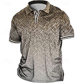 cheap Men's Plus Size Polo-Men's Plus Size Polo Shirt Big and Tall Graphic Prints Turndown Print Short Sleeve Spring &amp; Summer Sports Fashion Streetwear Designer Outdoor Street Tops
