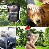 economico Attrezzatura da Campeggio-1 borsa per doccia solare portatile da 20 litri - campeggio &amp;escursionismo essenziale con secchio in PVC trasparente da 5 galloni di capacità e scaldabagno solare - perfetto per viaggi, avventure
