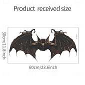 abordables Autocollants d&#039;Halloween-Autocollants muraux chauve-souris effrayants d&#039;Halloween, autocollants chauve-souris 3D autocollants pour chambre à coucher, salon, entrée, décoration murale effrayante d&#039;Halloween pour la maison ou