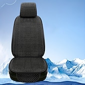 abordables Housses de siège de voiture-1 ensemble de coussins de siège d&#039;été essentiels pour sièges avant simples, dotés d&#039;un design simple et polyvalent avec un matériau frais. Ils sont confortables, respirants et faciles à installer.