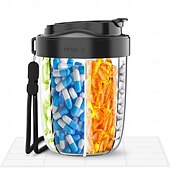 preiswerte Aufbewahrung &amp; Organisation-7 Fächer, große Kapazität, Pillenbehälter, Aufbewahrungstabletten, Vitamine, Medikamente, Fischöle, tragbarer Reisehalter, Medikamentenspenderbox