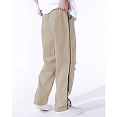 preiswerte Freizeithosen-Herren Tech-Hosen Hose Freizeithose Tasche Elastischer Bund Kordelzug Patchwork Komfort Sport im Freien Täglich Mode Lässig Schwarz Armeegrün Mikroelastisch