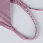 preiswerte Sport-BHs &amp; Westen-Damen Yoga Crop Tank Top Sport-BH Unterwäsche Medium Unterstützung Bürgellos Gefüttert Einfarbig Sport Sportkleidung Hellrosa Meerblau Pilates Laufen Yoga