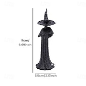 お買い得  ハロウィンの吊るし飾りとテーブルトップ装飾-ハロウィン魔女像 樹脂製魔女 神秘的な像 装飾品 ゴシック魔女 カボチャのフィギュアを持つ 寝室 リビングルーム キッチン デスクトップ用ホームデコレーション