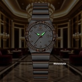 halpa Kvartsikellot-Uusi tyylikäs naisten ruusukultakotelo kvartsikello ipx7 vedenkestävyys ja luminous kalenterinäyttö rannekello arkielämään matkalle ystävänpäivälahja naisille