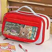 economico astucci e portapenne-Astuccio portapenne alla moda per bambini, design creativo, colore unito, cancelleria, album, materiale scolastico per bambini