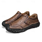 billiga Slip-ons och loafers till herrar-herrloafers i mjuk konstläder – halkfria promenadskor för vardagskomfort och bilkörning