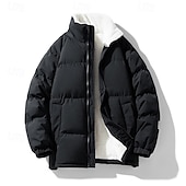 billige Fleece og 3 i 1 jakker-Herre Fleece-jakke Pufferjakke Vinterjakke Vinter utendørs Lapper Hold Varm Topper Mørkegrå Svart Hvit kaffe
