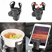 preiswerte Fahrzeugservice-Am Fahrzeug montierter Getränkehalter für Wasserbecher, multifunktionaler, drehbarer Getränke-Organizer fürs Auto, universelle Mittelkonsolenhalterung, Aufbewahrungsregal für Flaschen und Dosen