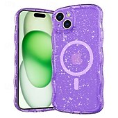 cheap iPhone Cases-Phone Case For Apple AirTag iPhone 16 iPhone 15 Pro Max Plus Back Cover Magnetic Adsorption Transparent Magnetic Support Wireless Charging TPU