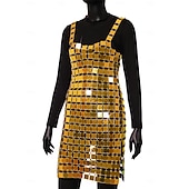 cheap Women&#039;s Costumes-Women&#039;s Glitter Sequin Dress Sparkle Party Dresses for Singer Dancer Stage Wear Party Carnival Outfit