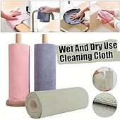 economico Utensili e gadget da cucina-2 rotoli / 40 pezzi di salviette detergenti in microfibra riutilizzabili, strofinacci da cucina multiuso, strofinacci intrecciati, panni per la pulizia della casa ecologici per soggiorno, camera da