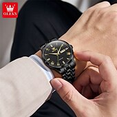 baratos Relógio Automático-O novo relógio mecânico totalmente automático da marca Olevs para homens de negócios é à prova d&#039;água, com calendário luminoso e mostrador do dia, relógio masculino moderno e esportivo casual.