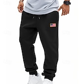 economico Pantaloni della tuta-Per uomo Pantaloni da tuta Joggers Pantaloni Pantaloni casual Pantaloni da corsa Elastico in vita Coulisse Semplice Comodità Lunghezza intera All&#039;aperto Casuale Quotidiano Moda Stile Classico Nero