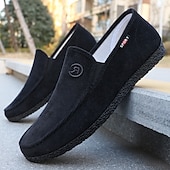 cheap Slip-On Casual Shoes-Men's Brown Corduroy Slip-On Loafers – Lightweight Casual Walking Shoes for Daily Wear and Travel