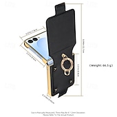 お買い得  サムスン用ケース-電話 ケース 用途 サムスンのギャラクシー Zフリップ7 Zフリップ6 Z Flip 5 Z Flip 4 Z Flip 3 バックカバー 全身保護 リングバックル 耐衝撃 レトロ風 TPU PUレザー