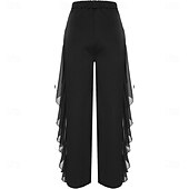 preiswerte Kleidung für lateinamerikanische Tänze-Damen Latein Tanzhose Tango Salsa Samba Tanzhose Rock fließende Hose Bauchtanzhose