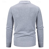 voordelige heren vest trui-Voor heren Vest Trui Vest Bijgesneden vest trui Bijgesneden trui Geribd breien Normale tops Dichtknopen Gebreid Effen / effen kleur V-hals Stijlvol Casual Alledaagse kleding Uitgaan Kleding Herfst