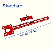 abordables Bricolage-Fraiseuse à bois multifonctionnelle 3 en 1 avec pince en aluminium - outil de coupe et de fraisage circulaire de précision avec support de rainure réglable, base rouge et rail en acrylique transparent