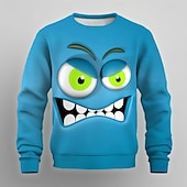 abordables Patrón 3D-Hombre Caricatura 3D Sudadera Sudadera Manga Larga Camisa de entrenamiento Cuello Barco Casual Punk y gótico Impresión 3D Fiesta Ropa de calle Todas las Temporadas