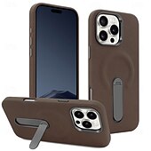 cheap iPhone Cases-Phone Case For iPhone 16 iPhone 16 Pro iPhone 16 Pro Max iPhone 15 iPhone 15 Pro Max Back Cover with Stand Holder Magnetic Shockproof Retro TPU PU Leather