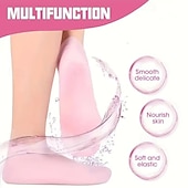 cheap Personal Care &amp; Health-2 Pairs Silicone Moisturizing Gloves and Socks Set, Soft Spa Hand and Foot Care for Dry Cracked Skin, Reusable Hydrating Treatment, One Size Fits Most