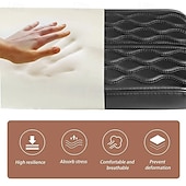 economico Organizzazione spazi-Bracciolo in memory foam per auto, cuscino per console centrale con tasca portaoggetti, porta telefono, scatola per fazzoletti, supporto per gomiti per il comfort di guida