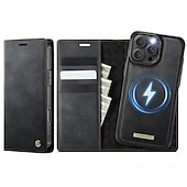 cheap iPhone Cases-Phone Case For iPhone 16 iPhone 15 iPhone 14 13 12 11 Pro Max Plus Flip Cover Detachable Magnetic Support Wireless Charging TPU PU Leather
