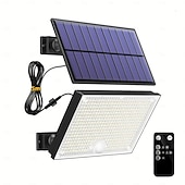 abordables Appliques d&#039;extérieur-Lampadaire solaire d&#039;extérieur à LED, 3 modes d&#039;éclairage, détecteur de mouvement solaire sans fil, lampe murale étanche, alimentée par l&#039;énergie solaire, pour jardin, clôture, cour, 1 pièce