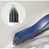 cheap Cleaning Supplies-Multifunctional Floor Seam Brush Bathroom Kitchen Crevice Cleaning Tool with Stiff Bristles for Tile Gaps Window Tracks Grout Corners and Narrow Hard-to-Reach Areas