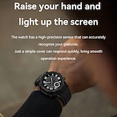 abordables Relojes inteligentes-Reloj inteligente deportivo para hombre, con linterna LED, Bluetooth, llamadas, control del ritmo cardíaco, asistente de voz, SOS, para exteriores, 1,52