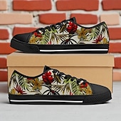 baratos Ténis para Homem-Tênis de lona com estampa abstrata colorida para homens – calçados leves e casuais com cadarço para streetwear, viagens e passeios de fim de semana