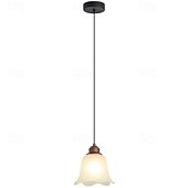 levne Závěsná světla-Klasické vintage závěsné světlo, materiál kov/sklo, výška 20 cm, teplé bílé/bílé světlo, e26/e27, nastavitelný řetízek
