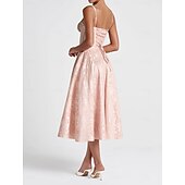 olcso Ruhák-Retró 1950-es Rockabilly Déli Koktélruha Swing ruha Flare ruha Fűző Fit and Flare Virágos Jacquardszövet Női Valentin nap Álarcos mulatság Estély Hazaérkezés Retro témájú buli Felnőttek Ruha Tavaszi