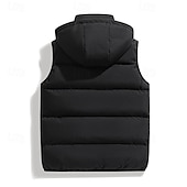 preiswerte Westen-Herren Wanderweste Pufferweste Ärmellos Weste Außen Thermowarm Winter Reißverschluss Tasche Polyester Schwarz Grün Khaki Jagd Angeln Klettern