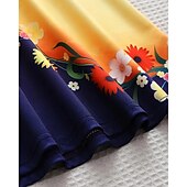 halpa 3D-kukkamekko-Tyttöjen 3D Kukka Mekko Pitkähihainen Kesä Kevät Loma Päivittäin Pyhäpäivä Prinsessa Kaunis Makea Lapset 4-12 vuotta Rento mekko A linjainen mekko Polvipituinen Normaali