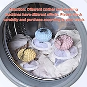 cheap Home Supplies-3 Pack Laundry Lint Remover, 2-in-1 Washing Machine Filter with Floating Mesh Bag, Clothes Cleaner, Floating Hair and Lint Catcher for Washer