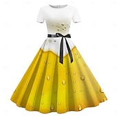 Недорогие Графическая Одежда-Платья баварский Мюнхен Немецкий Альпийский Графический для Жен. Взрослые 3D печать  для Карнавал Октоберфест Для вечеринок