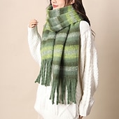 economico Scialli e stole da donna-Per donna Sciarpa rettangolare Sciarpe da donna Streetwear Quotidiano Data Nero Arancione Sciarpa Plaid
