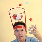 cheap Outdoor Activity-2Pcs Headband Basketball Party Game Suitable for Parent-child Game Carnival Game Adjustable Net Headband Two-person Game Active Atmosphere Props Indoor and Outdoor Games