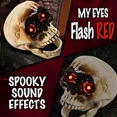 お買い得  ハロウィンパーティー用品-ハロウィーンの電動スカルヘッド。サウンドコントロールセンサーが光り、怖い口が開いていて、いたずらや飾りとして吊り下げられます。