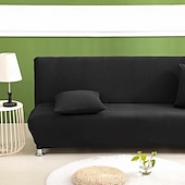 baratos Capa do sofá futon.-Capa de sofá-cama sem braços em tecido jacquard à prova d&#039;água, decoração de ano novo, capa protetora elástica para banco