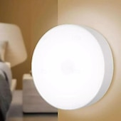 abordables Lumières intelligentes-Lampes à détecteur de mouvement d&#039;intérieur, veilleuses LED autocollantes, veilleuse rechargeable par USB, lumière chaude à intensité variable pour couloir, chambre, escaliers, cuisine, armoire,