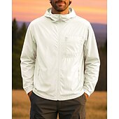 preiswerte Wasserdichte Jacken-Herren Windjacke Wanderjacke Außen Sonnenschutz Leicht Atmungsaktiv Wanderoutfits Wanderbekleidung Sommer Frühling Jacke Camping / Wandern / Höhlenforschung Laufen Einfarbig Schwarz Hellgrau Purpur