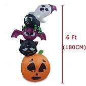 economico Halloween-fantasma gonfiabile di Halloween con pipistrello e zucca 6 piedi