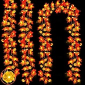 abordables Lumières d&#039;Halloween-Guirlande lumineuse d&#039;Halloween en forme de feuille d&#039;érable et de citrouille, alimentée par piles, décoration d&#039;intérieur et d&#039;extérieur à suspendre pour étagère, bureau, porche, Thanksgiving,