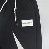 preiswerte Sweatpants-Herren Sporthose Jogginghose Hose Tasche Elastischer Bund Kordelzug Farbblock Komfort Sport im Freien Täglich Mode Lässig Schwarz Mikroelastisch