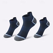 お買い得  メンズソックス-男性用 2組 マルチパック ソックス ランニングソックス カジュアルソックス ブラック ホワイト カラー カラーブロック バケーション スポーツ 日常 ベーシック 普通の厚さ 春 秋 ファッション カジュアル